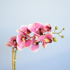 Arranjo Orquídea Rosa Artificial No Vaso De Vidro Preto | For